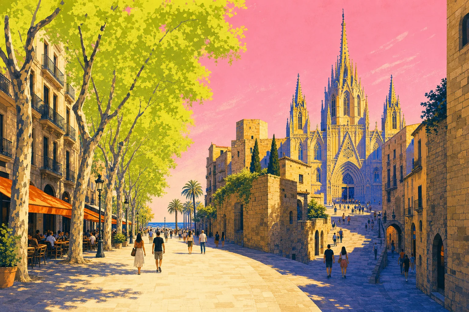 Stroll La Rambla and the Gothic Quarter