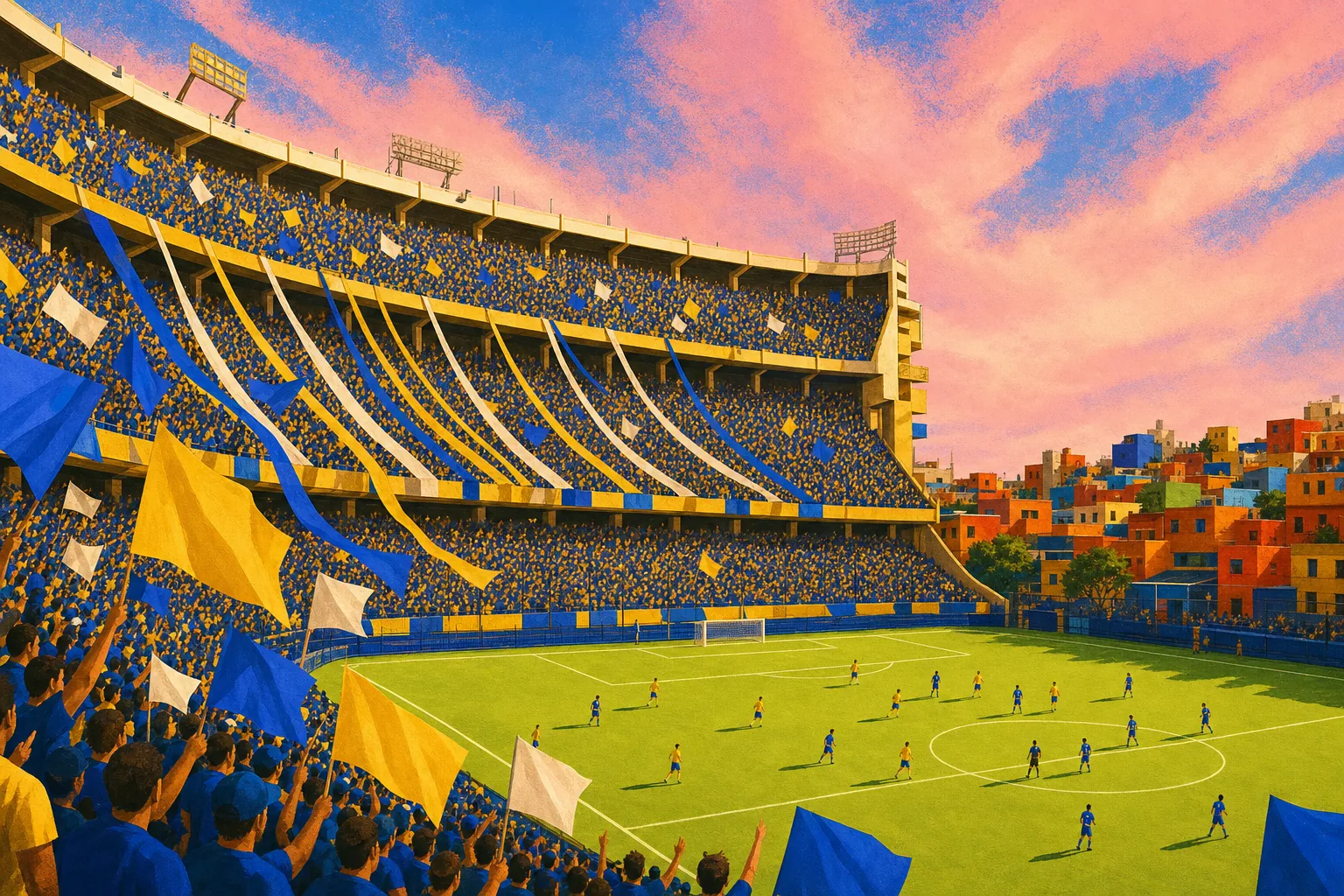 Boca Juniors match at La Bombonera