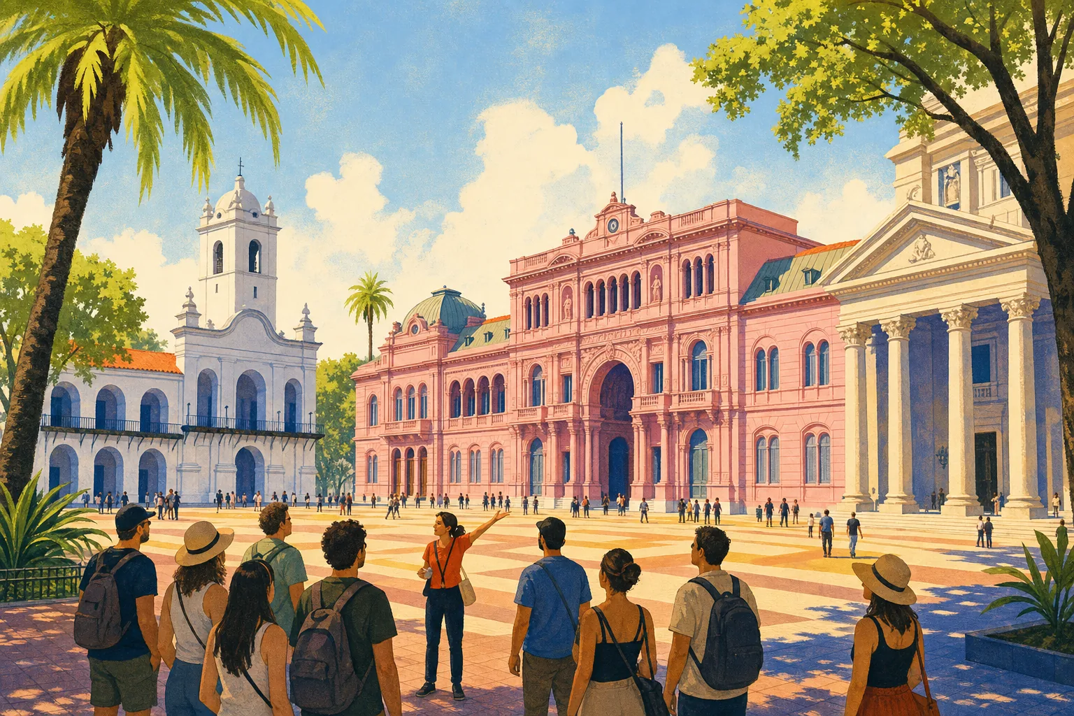 Guided walking tour of Plaza de Mayo