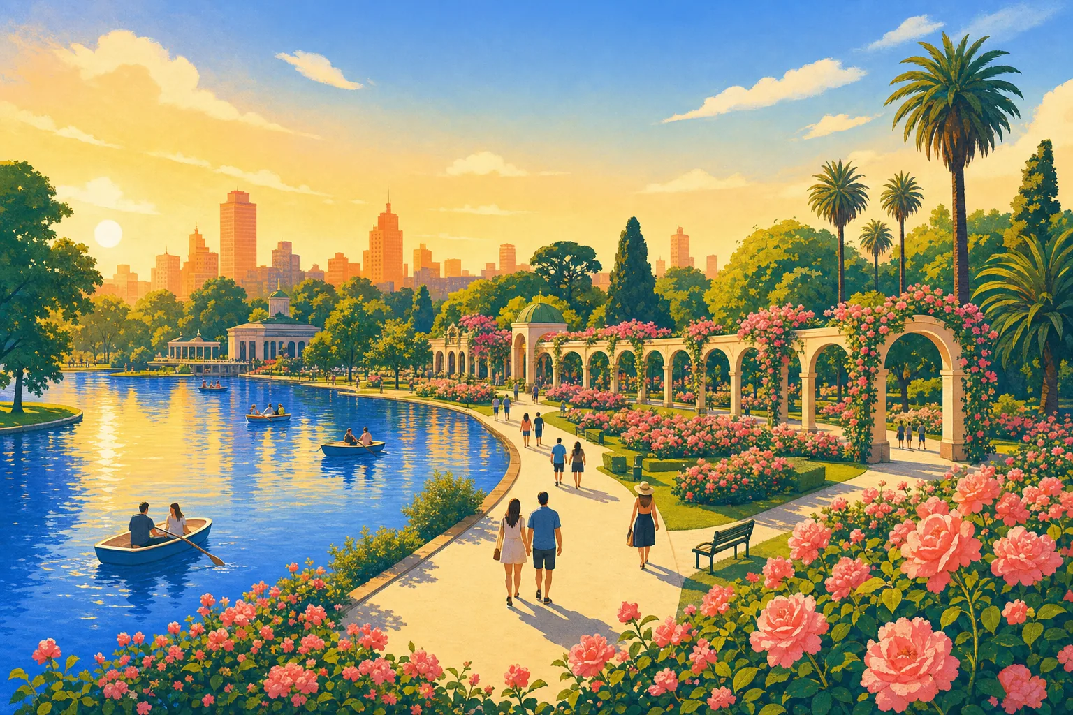 Parque Tres de Febrero and Rosedal