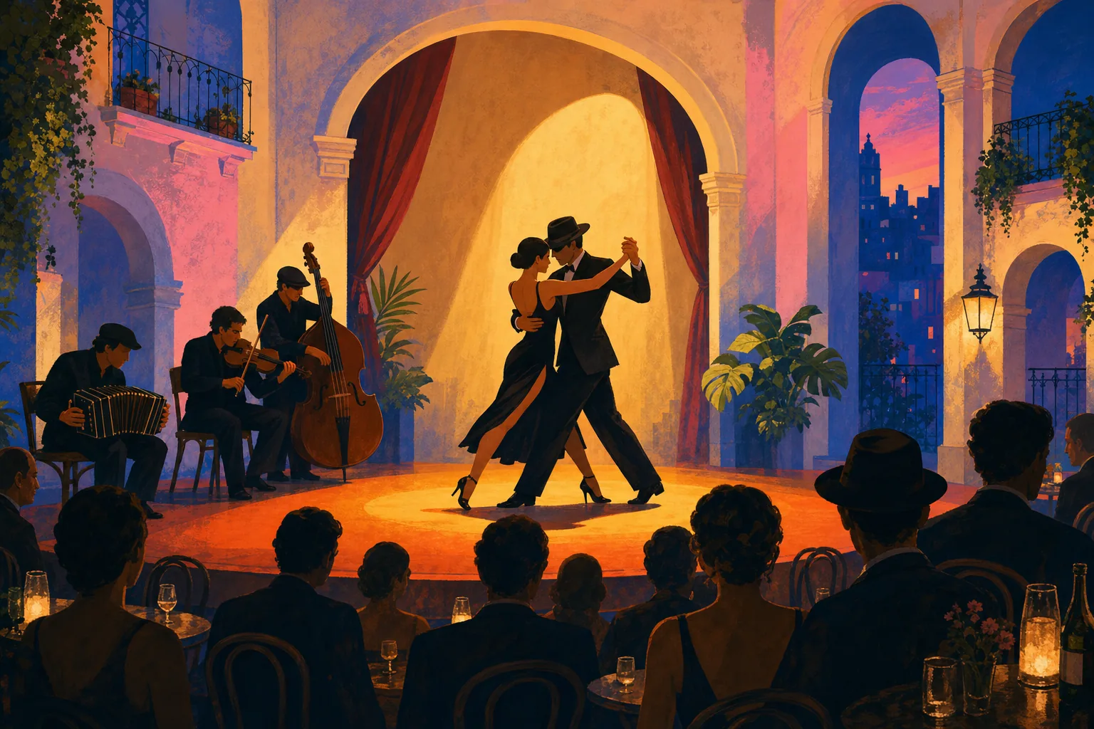 Tango show in a traditional venue