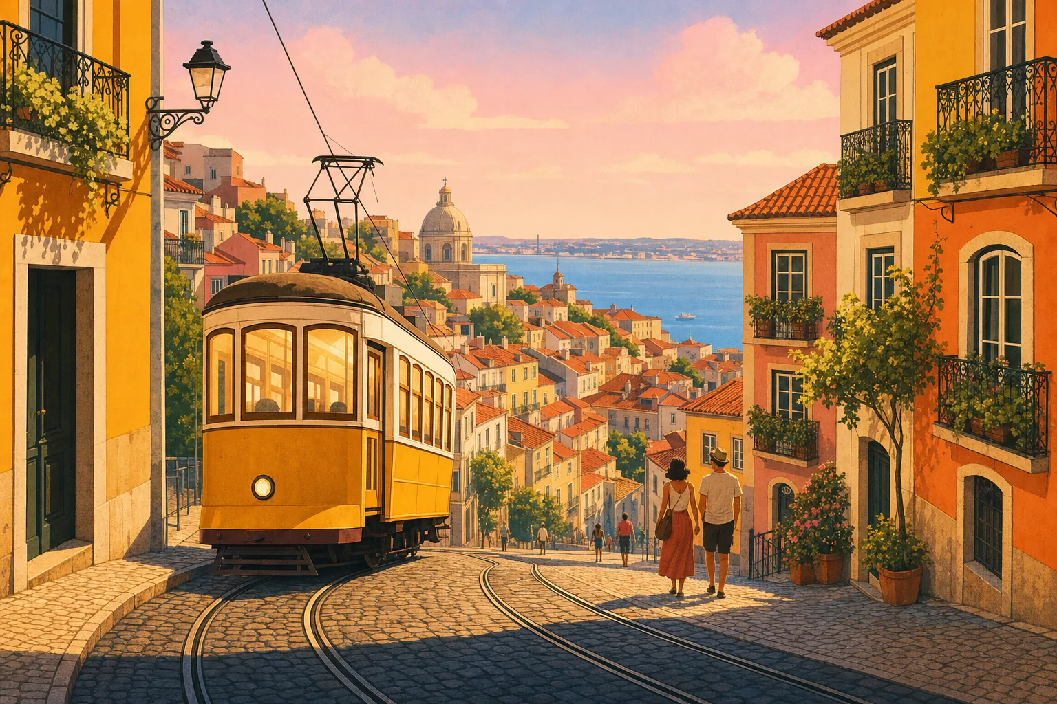 Ride Tram 28 through the historic quarters