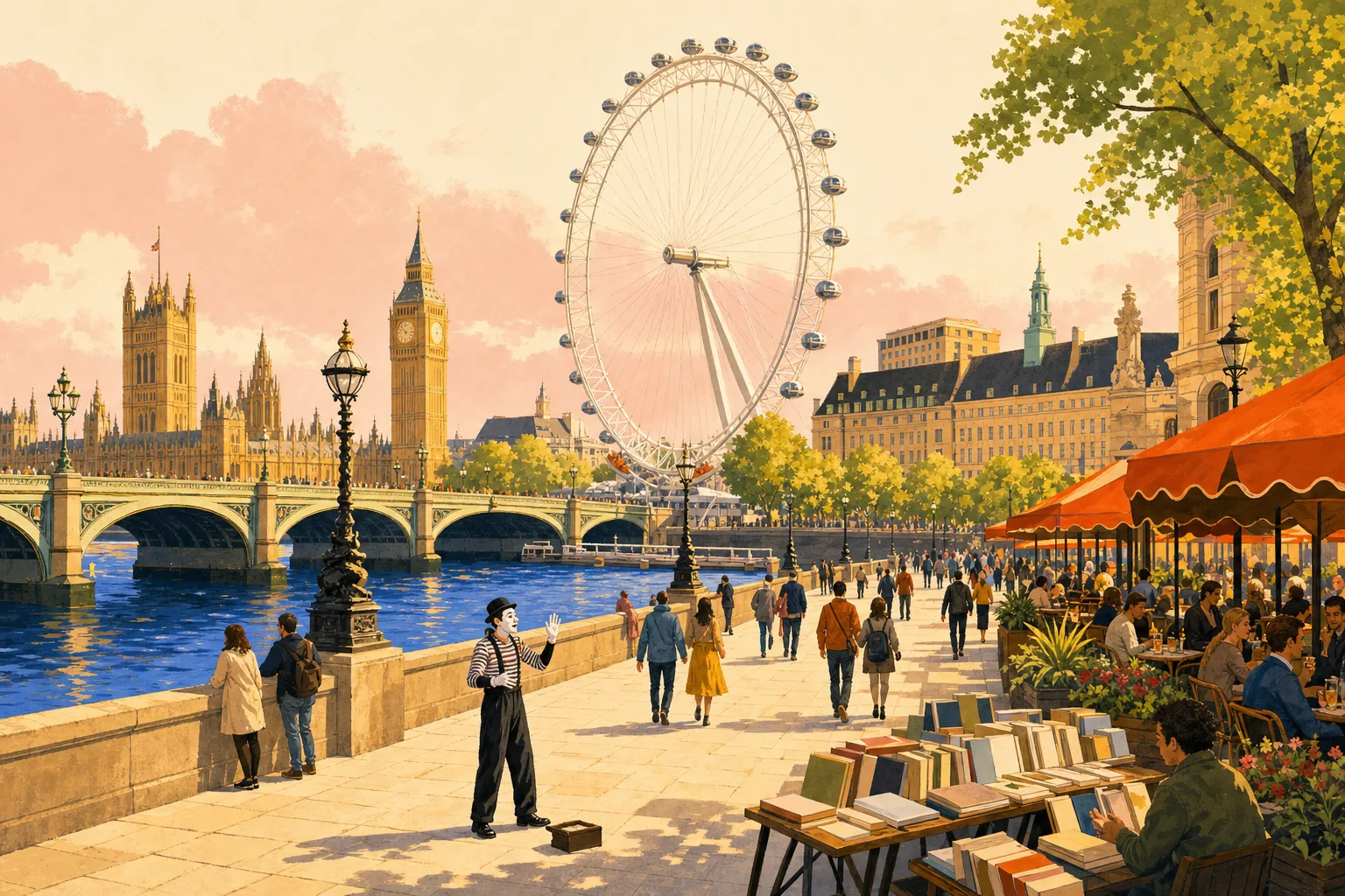 Walk the South Bank and Thames riverfront