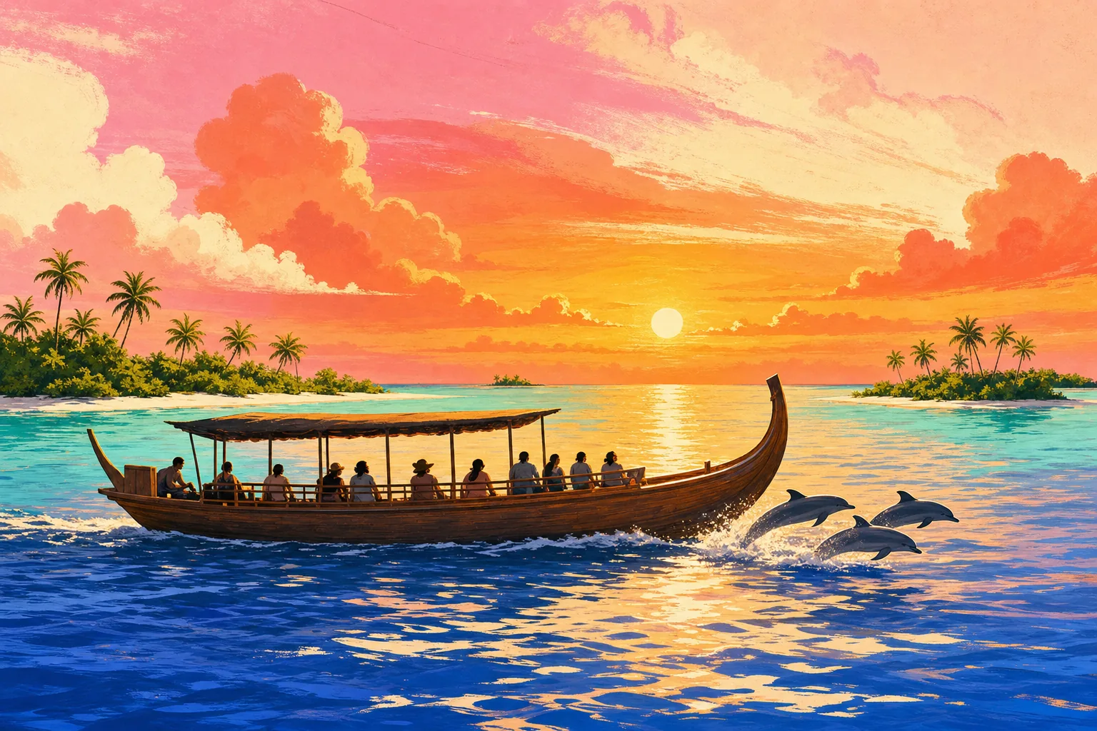 Sunset dolphin cruise