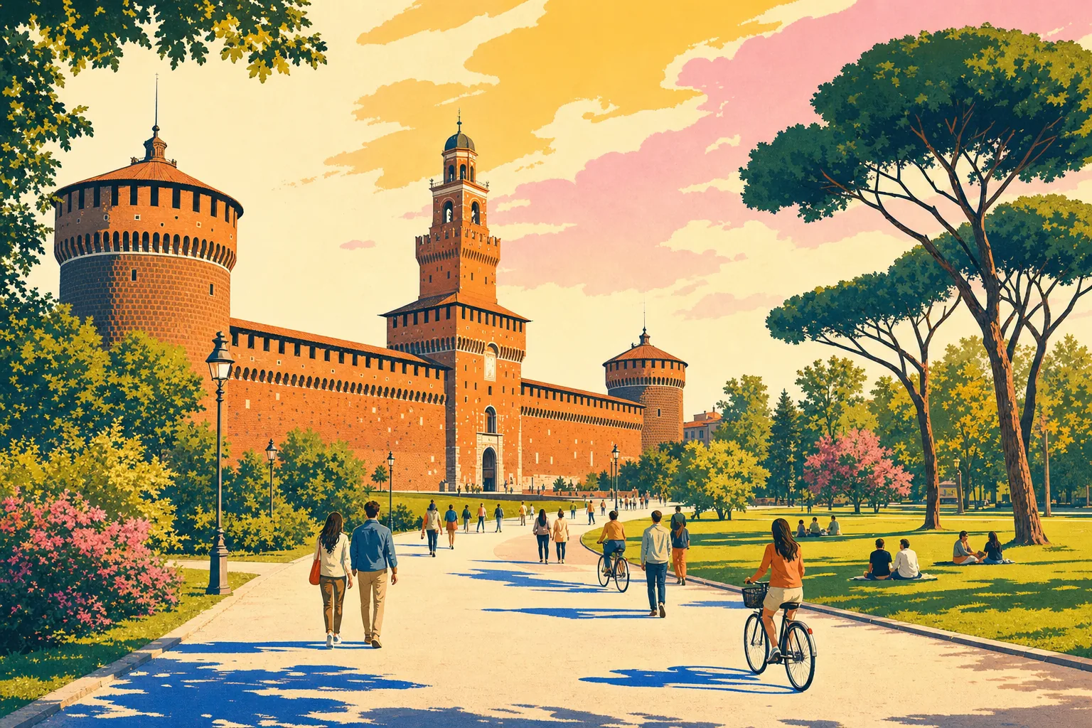 Visit Castello Sforzesco and Parco Sempione