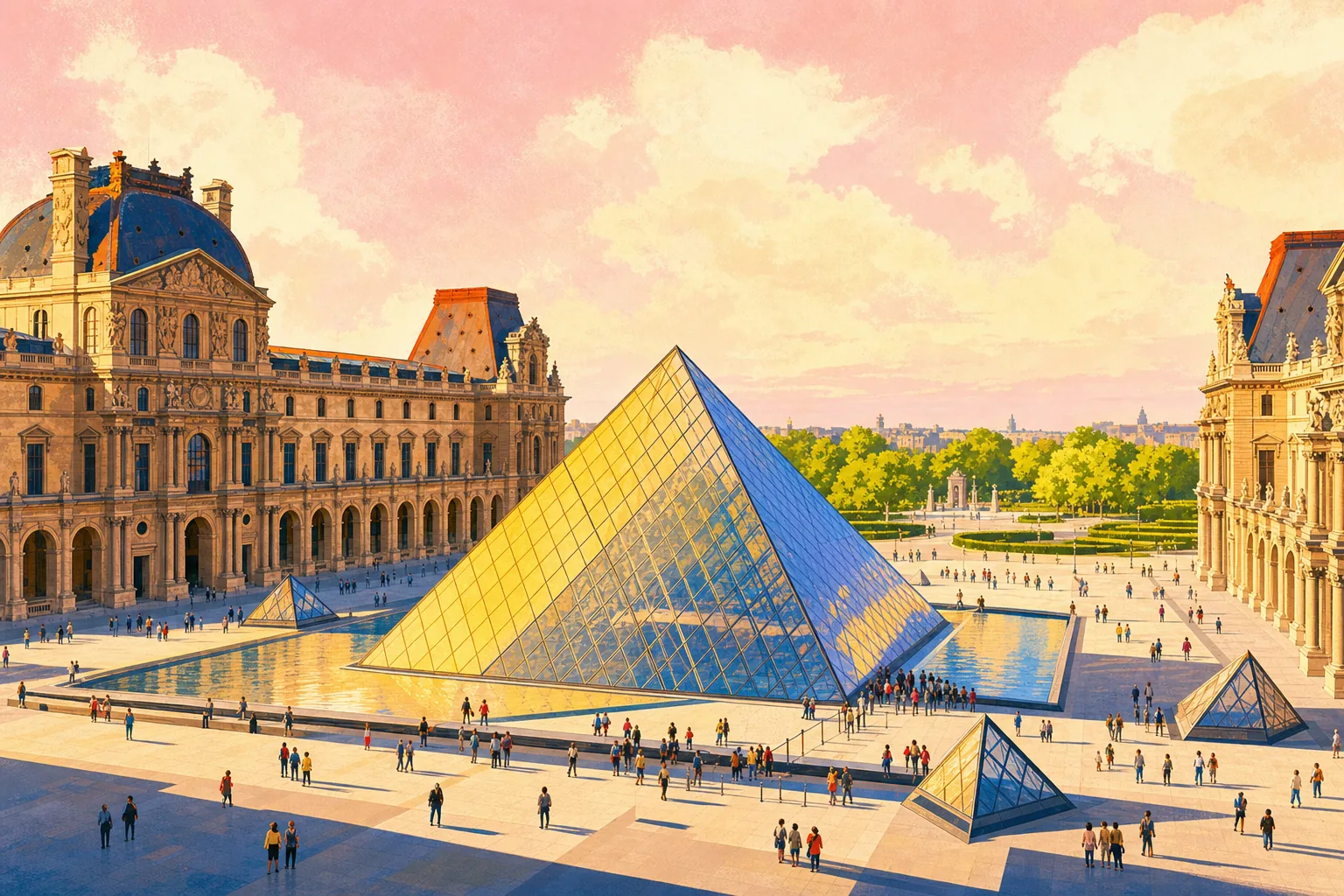 Louvre Museum and Pyramid