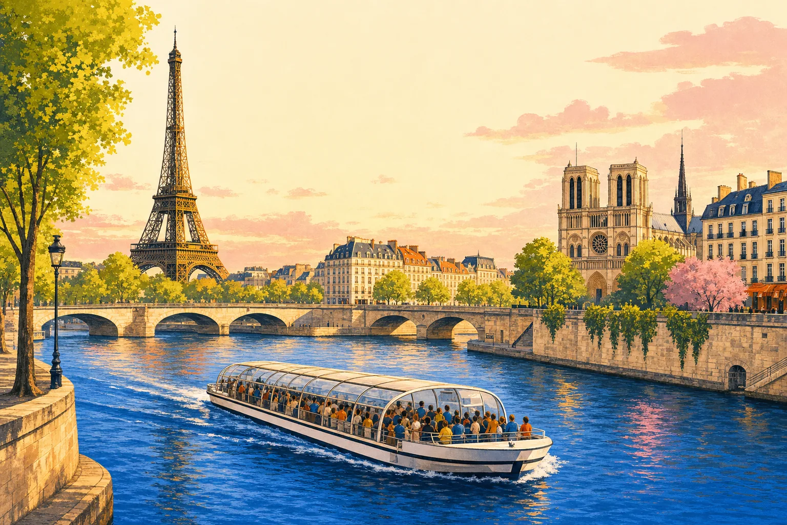 Seine River Cruise with Bateaux Mouches