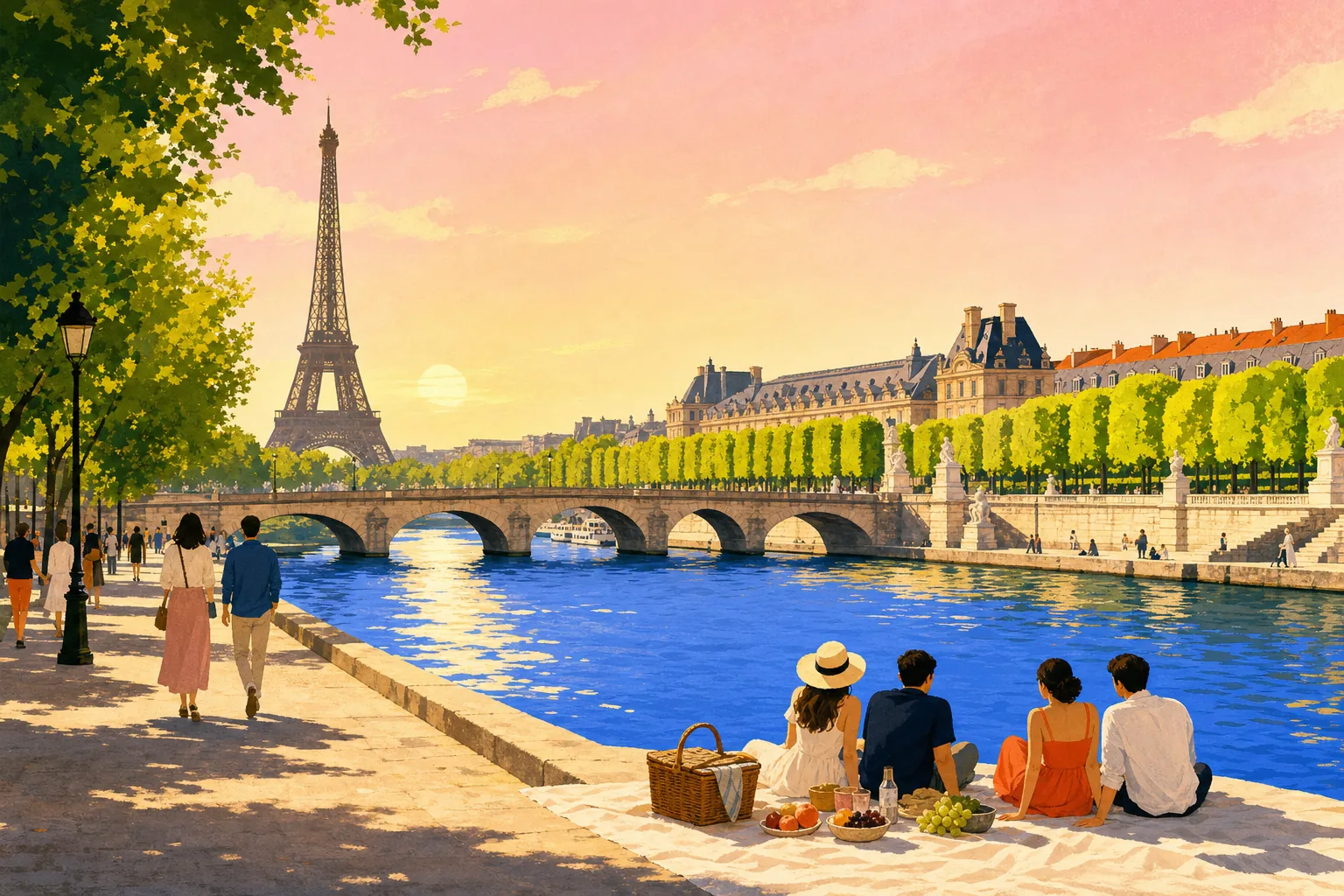 Seine-Side Stroll and Picnic